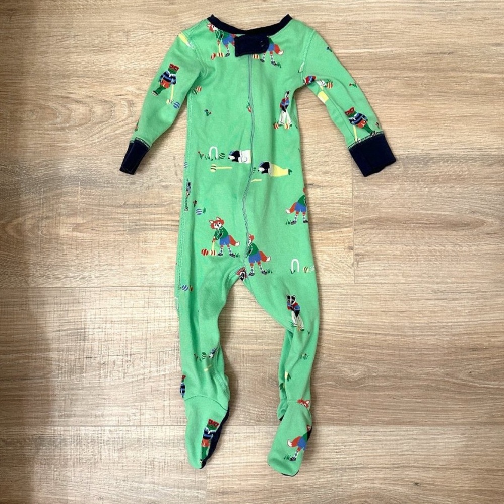 Beaufort Bonnet "Fox Playing Croquet" print onesie